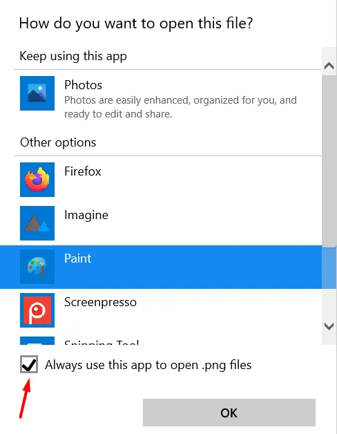 Verwenden Sie immer diese App, um PNG-Dateien zu öffnen