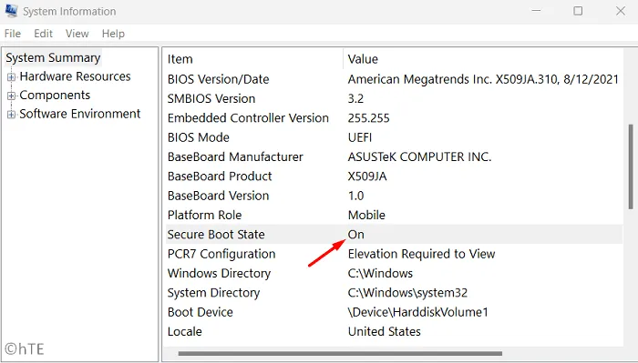 Sehen Sie sich Secure Boot für Windows 11 22H2 an