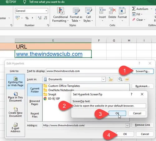 ハイパーリンク ツールチップを使用して Excel にツールチップを追加する