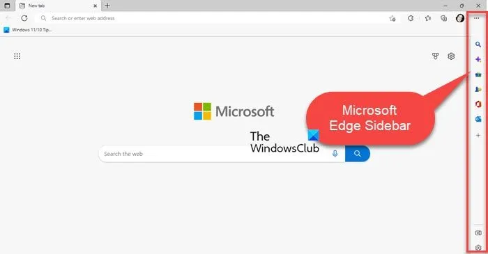 Microsoft Edge サイドバー