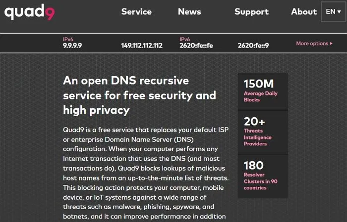 Server DNS Quad9
