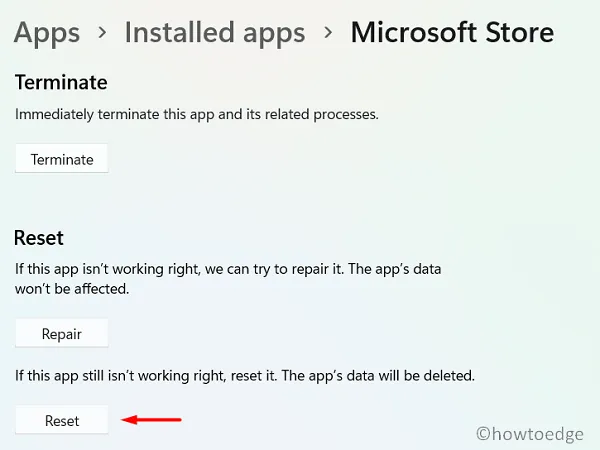 Windows 11 で Microsoft Store をリセットする