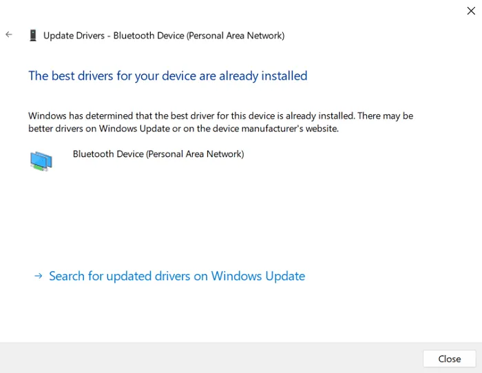 Windows Update で更新されたドライバーを検索する - ネットワーク アダプター