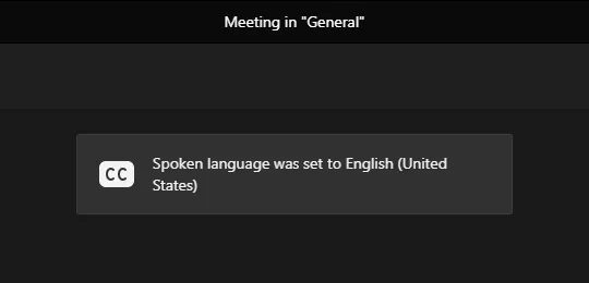 Richiesta di conferma per la lingua parlata impostata su Inglese (Stati Uniti).