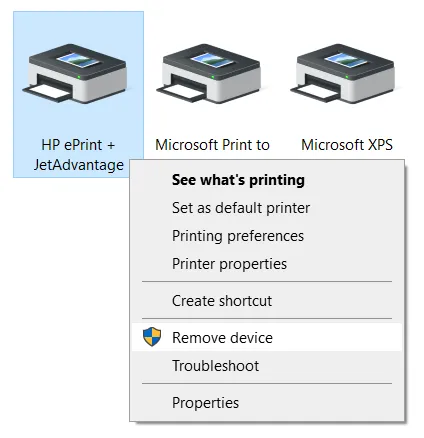 Windows 10에서 프린터를 제거하는 방법