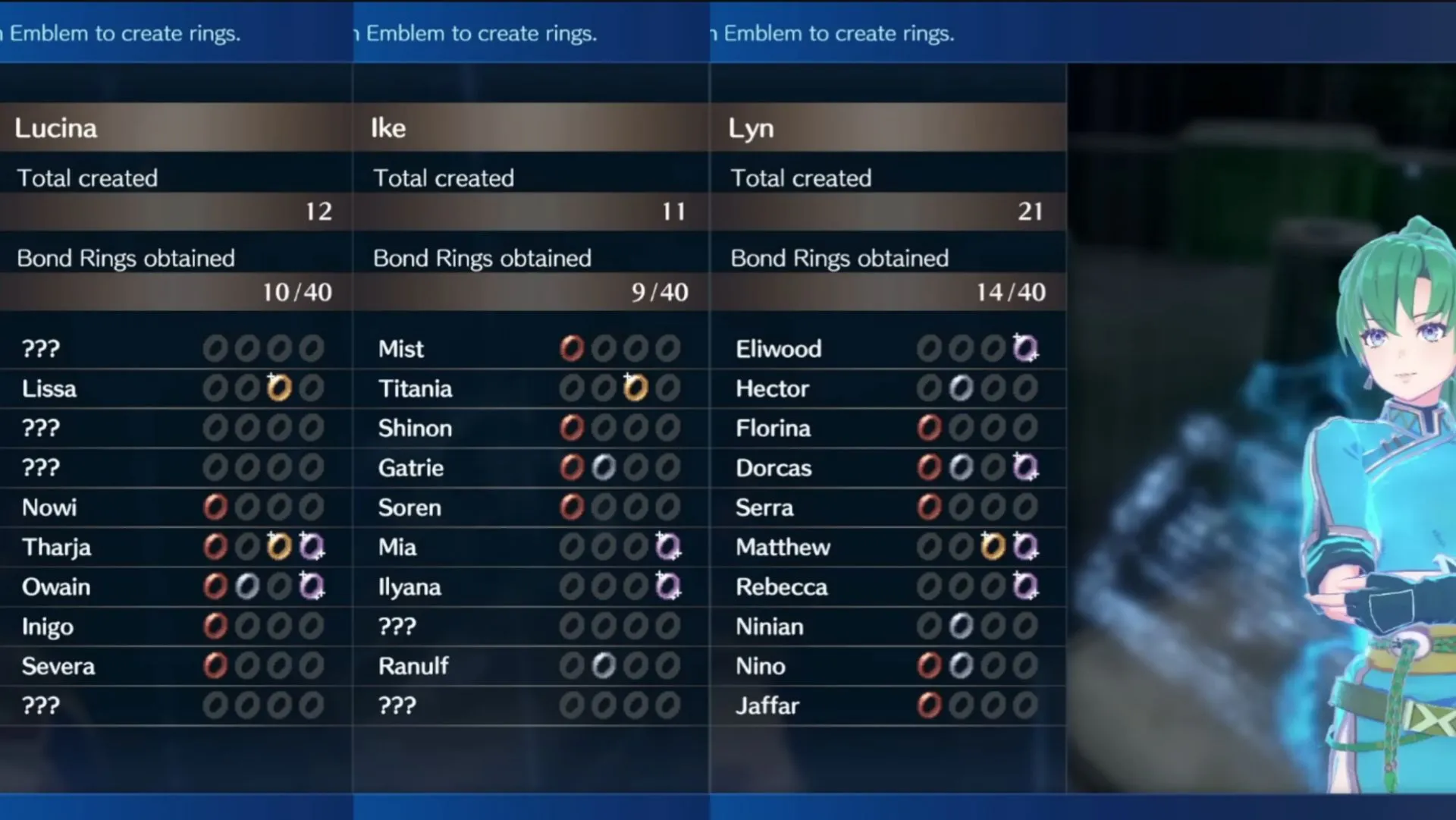 Fire Emblem Engage のシード システムは、ゲーム内で最高のリングを得るために簡単に悪用される可能性があります (Choops/YouTube による画像)