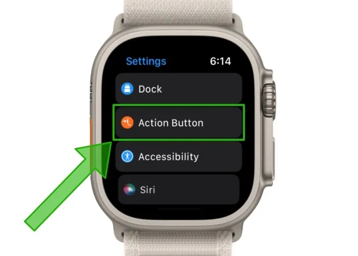 동작 버튼 설정 메뉴 Apple Watch Ultra