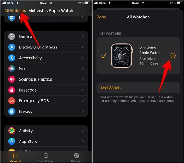 Apple Watch-app Alle horloges