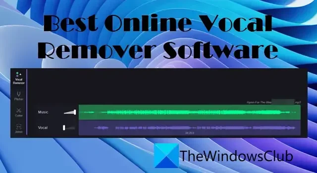 Meilleurs outils gratuits de suppression de voix en ligne pour PC Windows