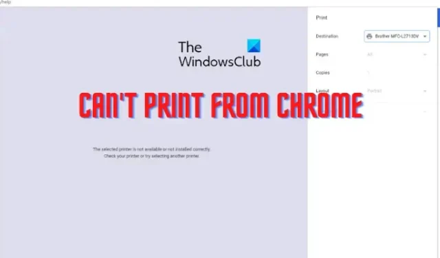 Não é possível imprimir do Google Chrome no PC [Fixed]