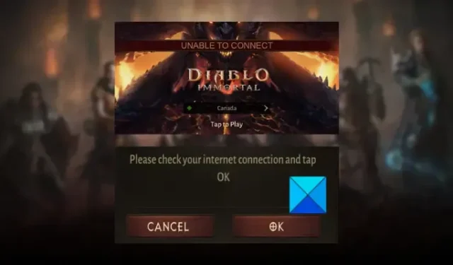 Risolvi i problemi di connessione a Diablo Immortal su PC Windows
