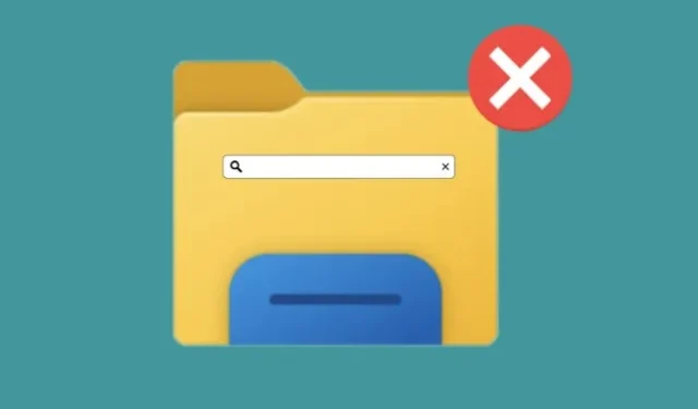 Comment réparer la recherche de l’explorateur de fichiers ne fonctionne pas dans Windows 11