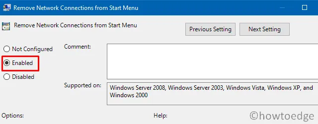 Beheben Sie das fehlende WLAN-Symbol in der Taskleiste in Windows 10 – GP aktiviert