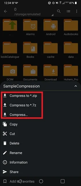Android で Zarchiver Compress を使用してファイルを圧縮および抽出する方法