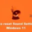 Come ripristinare le impostazioni audio in Windows 11