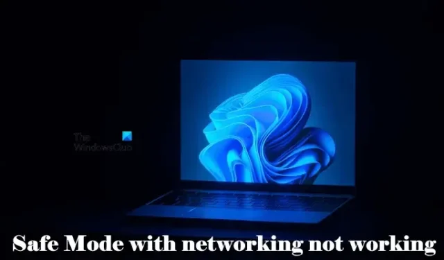 네트워킹이 작동하지 않는 안전 모드; 인터넷 없음