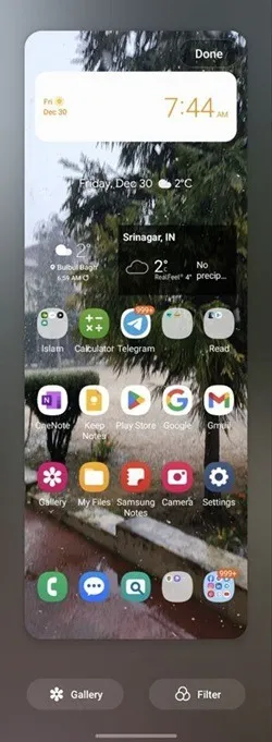 Vista previa del fondo de pantalla del teléfono Samsung