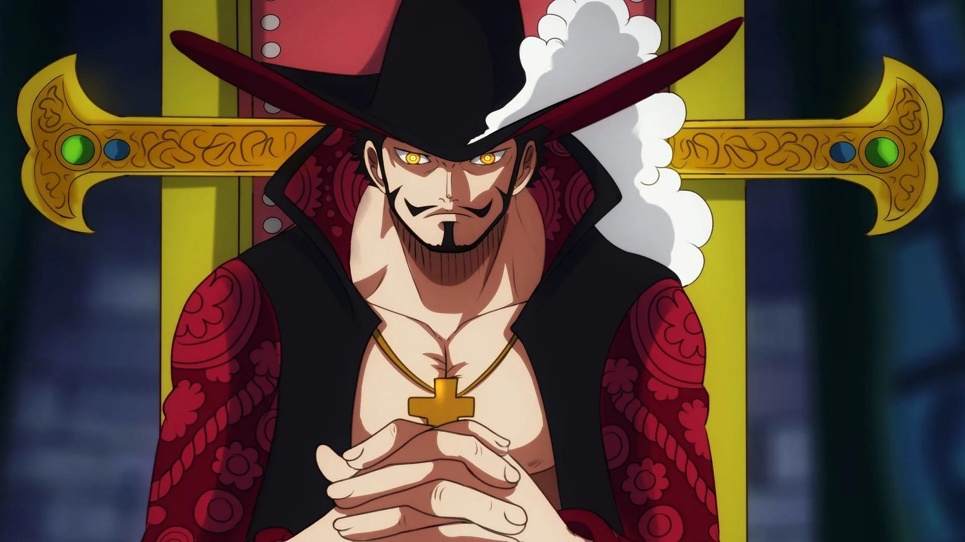 Dracule Mihawk, el espadachín más fuerte del mundo (Imagen vía Toei Animation, One Piece)