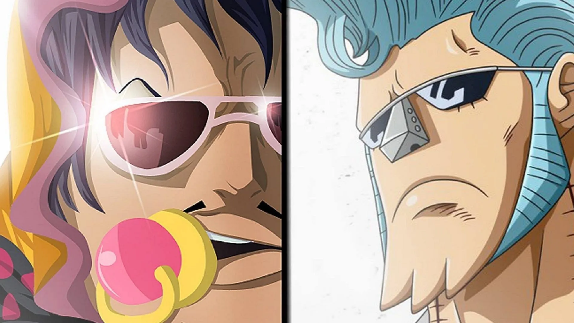Senor Pink en Franky (Afbeelding via Eiichiro Oda/Shueisha, One Piece)