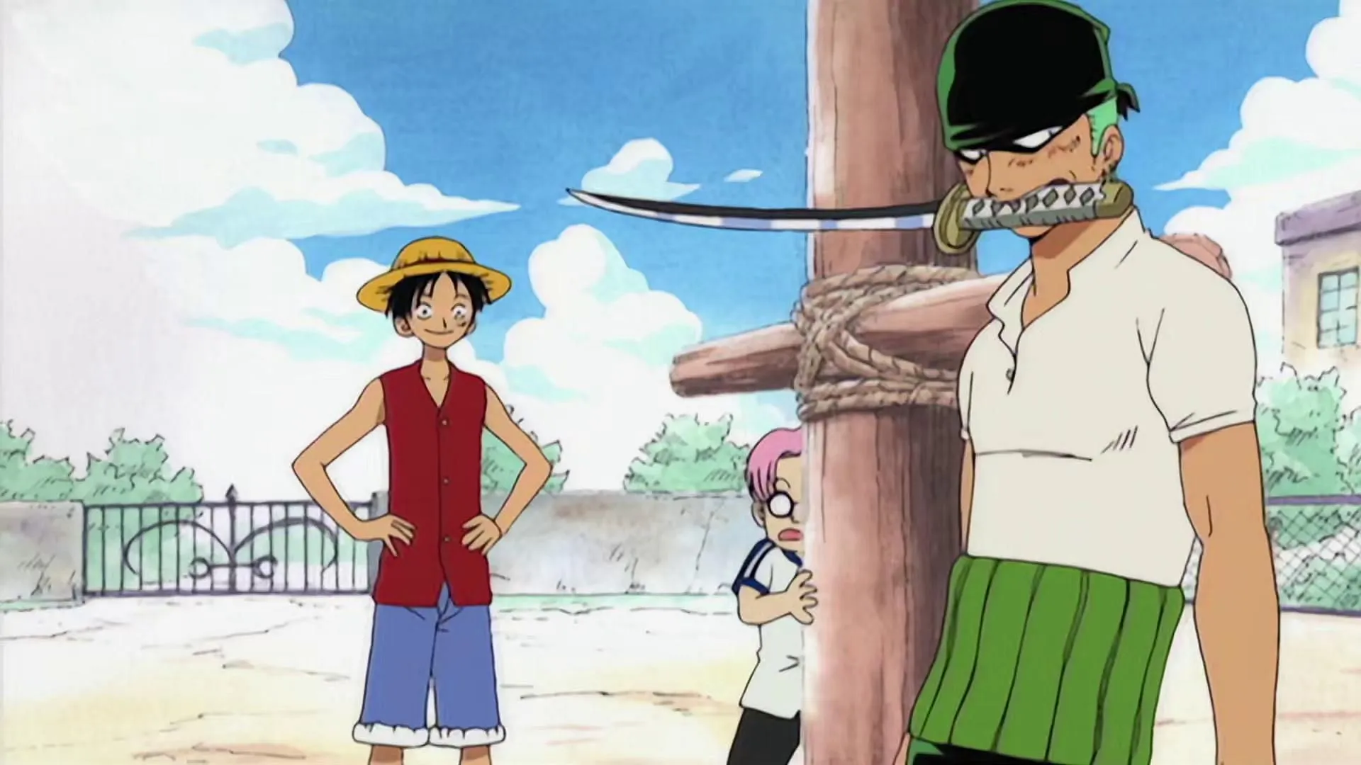 Luffy y Zoro al comienzo de su viaje juntos (Imagen a través de Toei Animation, One Piece)