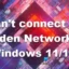 Windows 11/10 で隠しネットワークに接続できない