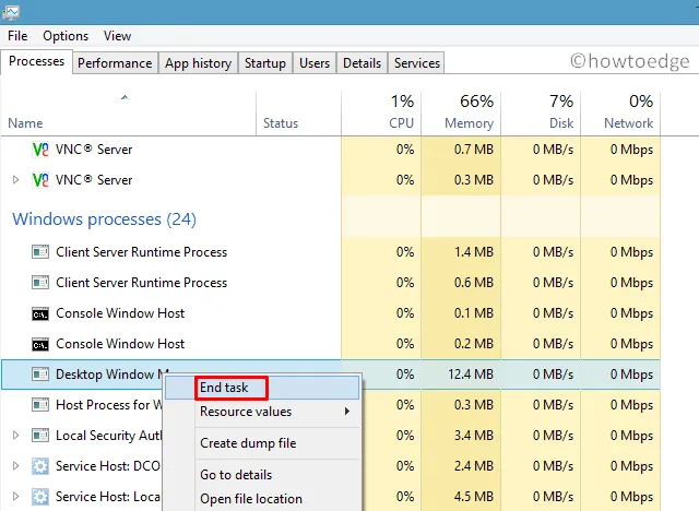 デスクトップ Windows マネージャー サービスを無効にする - 画面のちらつきの問題を修正する