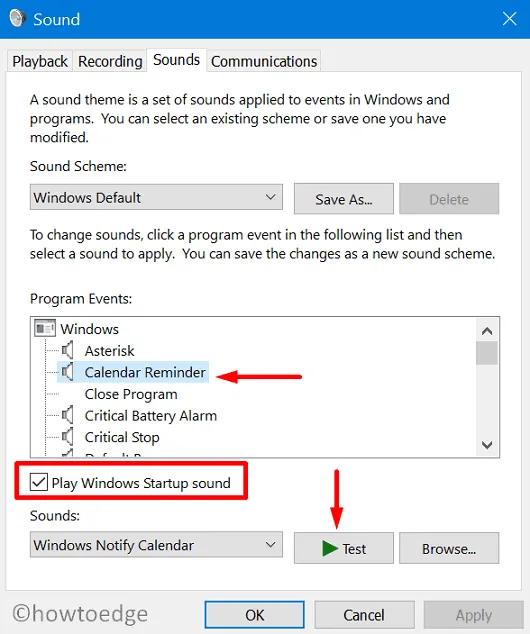 Aktivieren oder deaktivieren Sie den Windows 10-Startsound