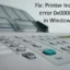 Correction : Erreur d’installation de l’imprimante 0x00000057 dans Windows 10