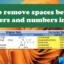 Excelで文字と数字の間のスペースを削除する方法は?