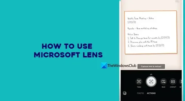 Microsoft Lens の使用方法: 初心者向けガイド