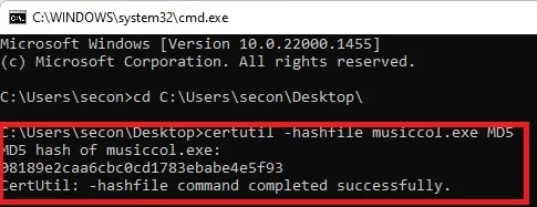 Windows Certutil の結果で Md5 Sha 1 Sha 256 チェックサムを確認する方法