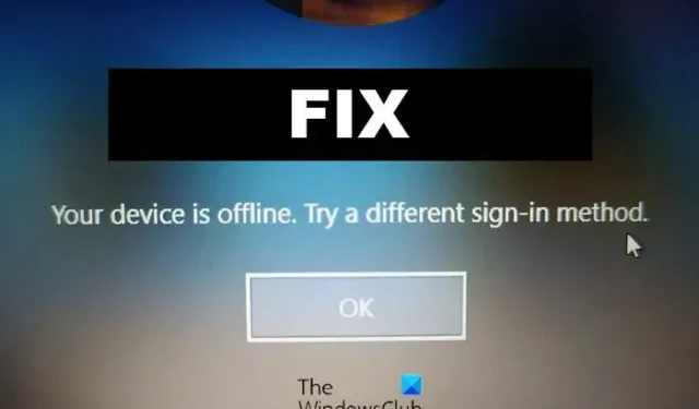 Fix Uw apparaat is offline. Probeer een andere inlogmethode in Windows 11/10