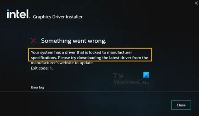 お使いのシステムには、製造元の仕様にロックされたドライバーがあります