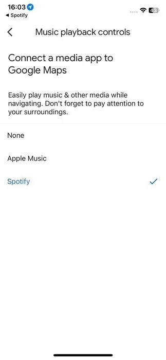 Spotify が iOS 向け Google マップのデフォルトの音楽アプリになりました。