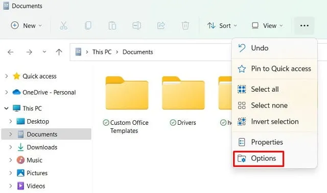 Anzeigen im Datei-Explorer unter Windows 11 deaktivieren