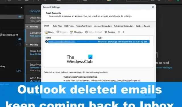 Von Outlook gelöschte E-Mails kommen immer wieder in den Posteingang zurück