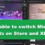 Behebung Microsoft-Konten können nicht im Store und in der Xbox-App gewechselt werden