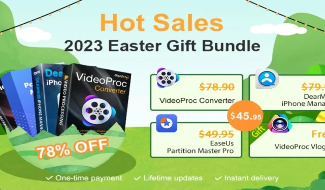 Economize mais de $ 200 no VideoProc Converter durante a venda de Páscoa