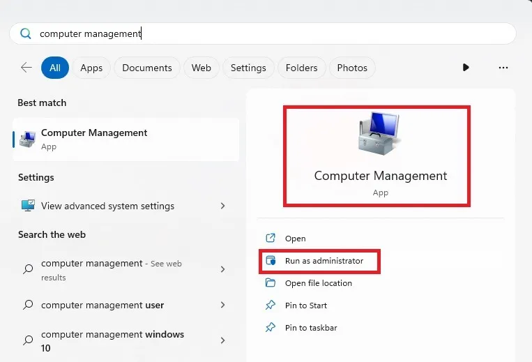 Windows コンピュータの管理で管理者を変更する方法