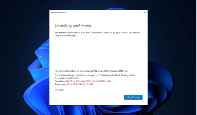 0x801c0451 Kod błędu Windows Hello: jak to naprawić
