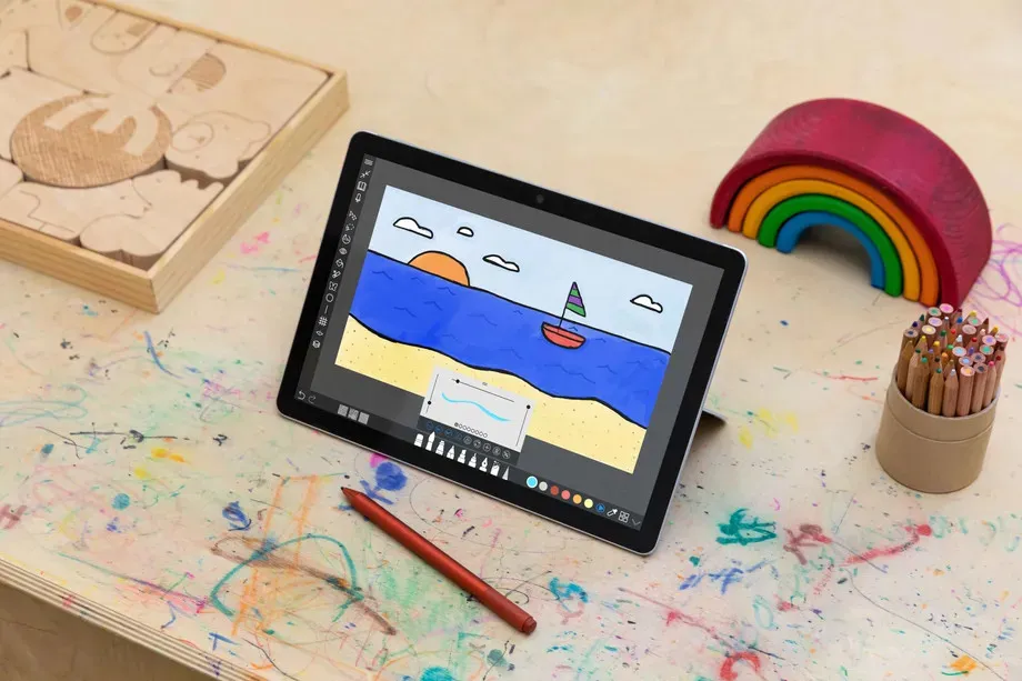 Immagine stock di Surface Go 3