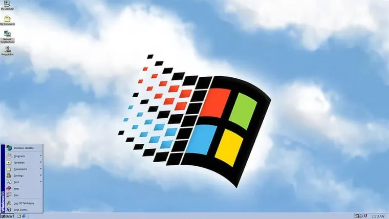 Startmenü-Schaltfläche von Windows 95