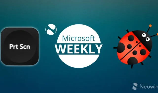 Microsoft Weekly: bug di Windows, integrazioni GPT e acquisizione di schermate
