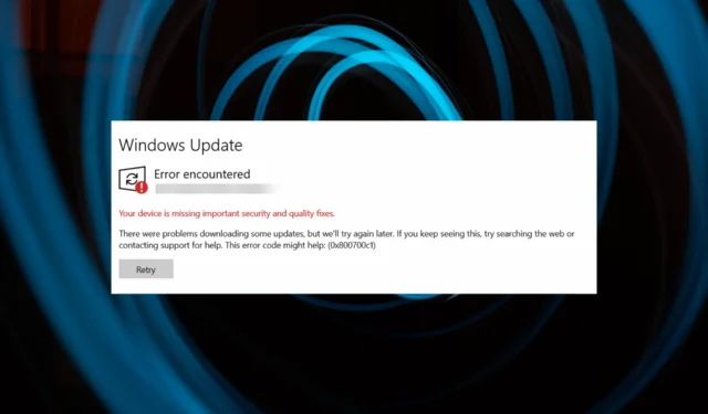 800700c1 Windows Update エラーを修正する方法
