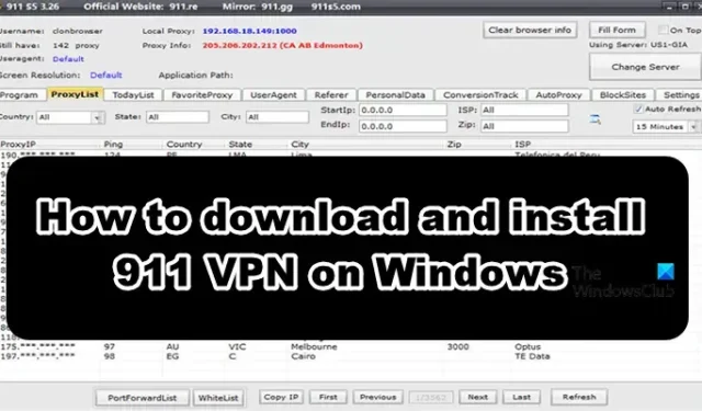 Como baixar e instalar 911 VPN no Windows PC