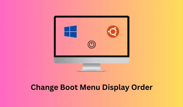Comment changer l’ordre d’affichage du menu de démarrage dans Windows