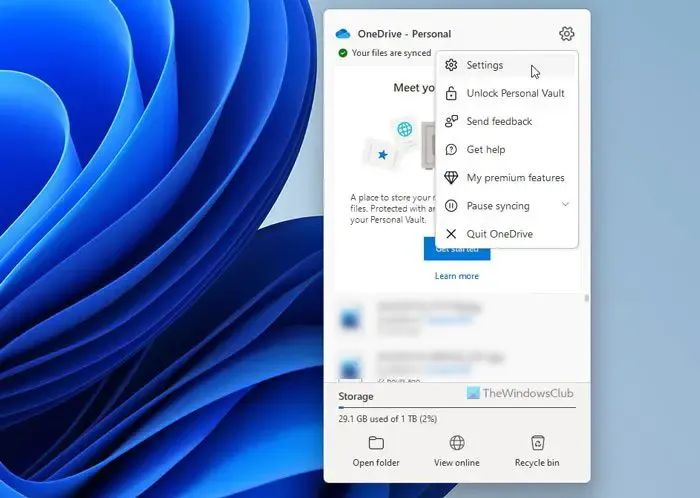 De vergrendelingstijd van OneDrive Personal Vault wijzigen in Windows 11/10