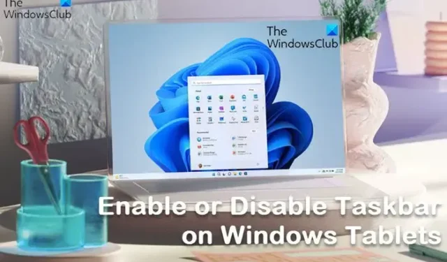 Taakbalk voor tablets in- of uitschakelen op Windows 11