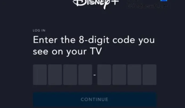 Comment entrer le code de connexion/début à 8 chiffres de Disneyplus.com