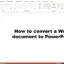 Comment convertir un document Word en PowerPoint